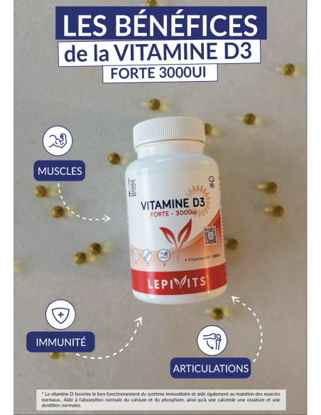 Les bénéfices de la Vitamine D3 Forte 3000 UI