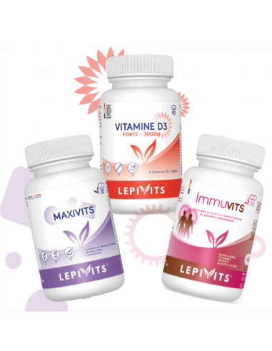 Pack immunté : Maxivits, Vitamine D3 Forte 3000UI, Immuvits