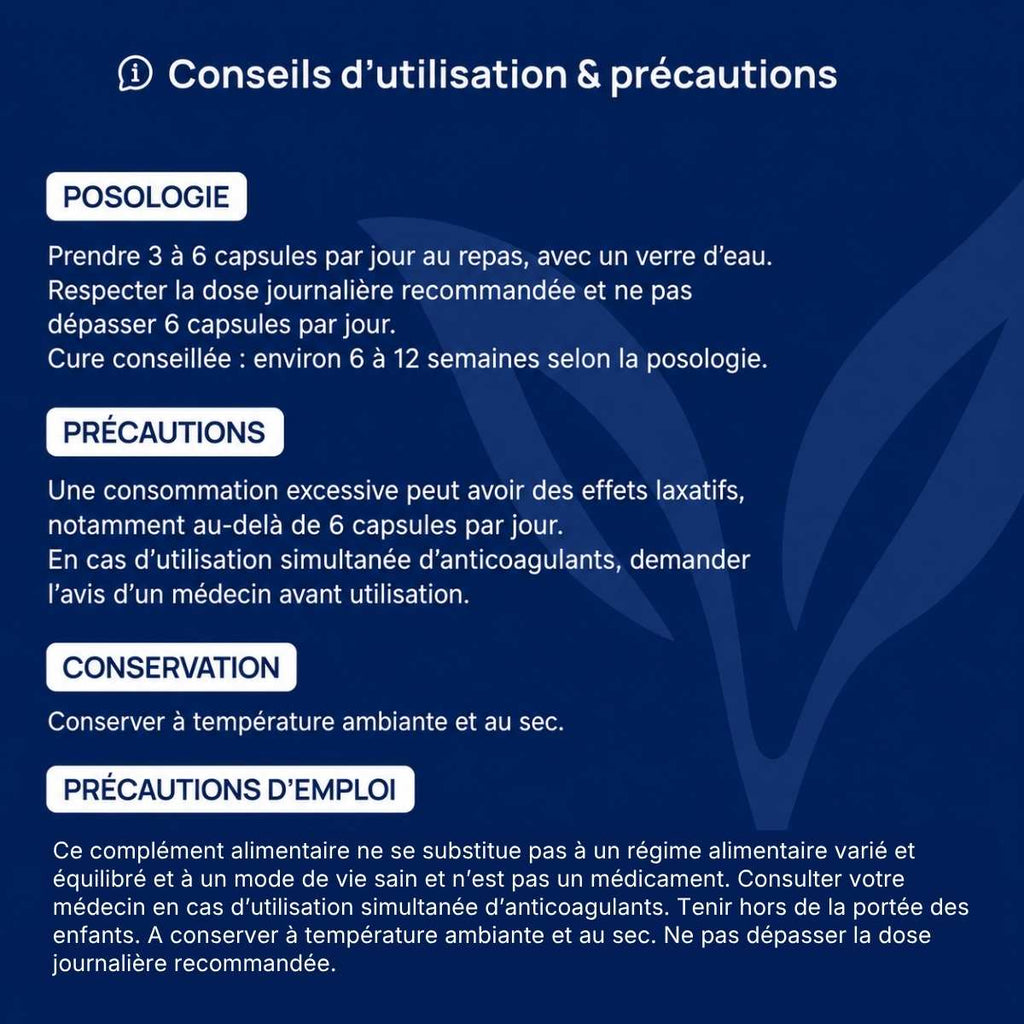 Conseils d'utilisation et précautions Ail-gui-aubépine Lepivits : posologie, précaution, conservation et mises en garde.