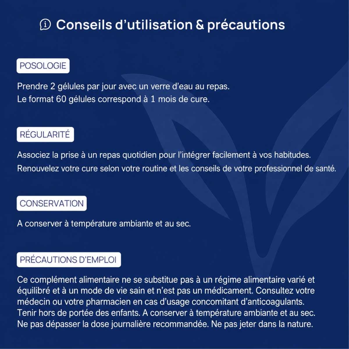 Conseils d'utilisation et précautions candovits Lepivits : posologie, précaution, conservation et mises en garde.