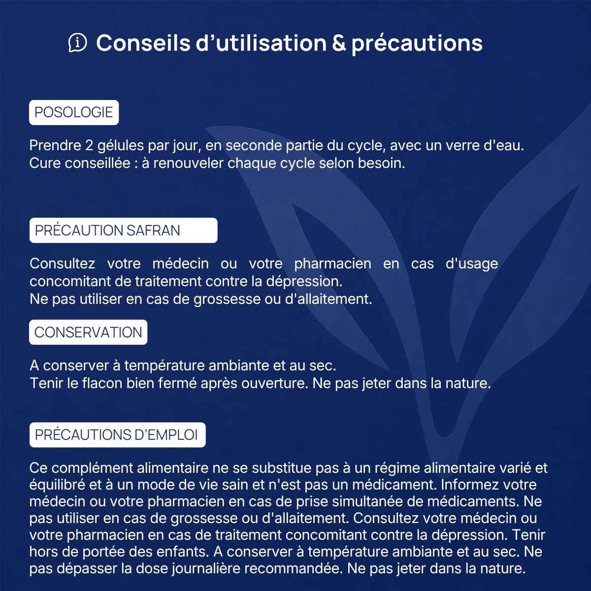 Conseils d'utilisation et précautions cyclévia Lepivits : posologie, précaution, conservation et mises en garde.