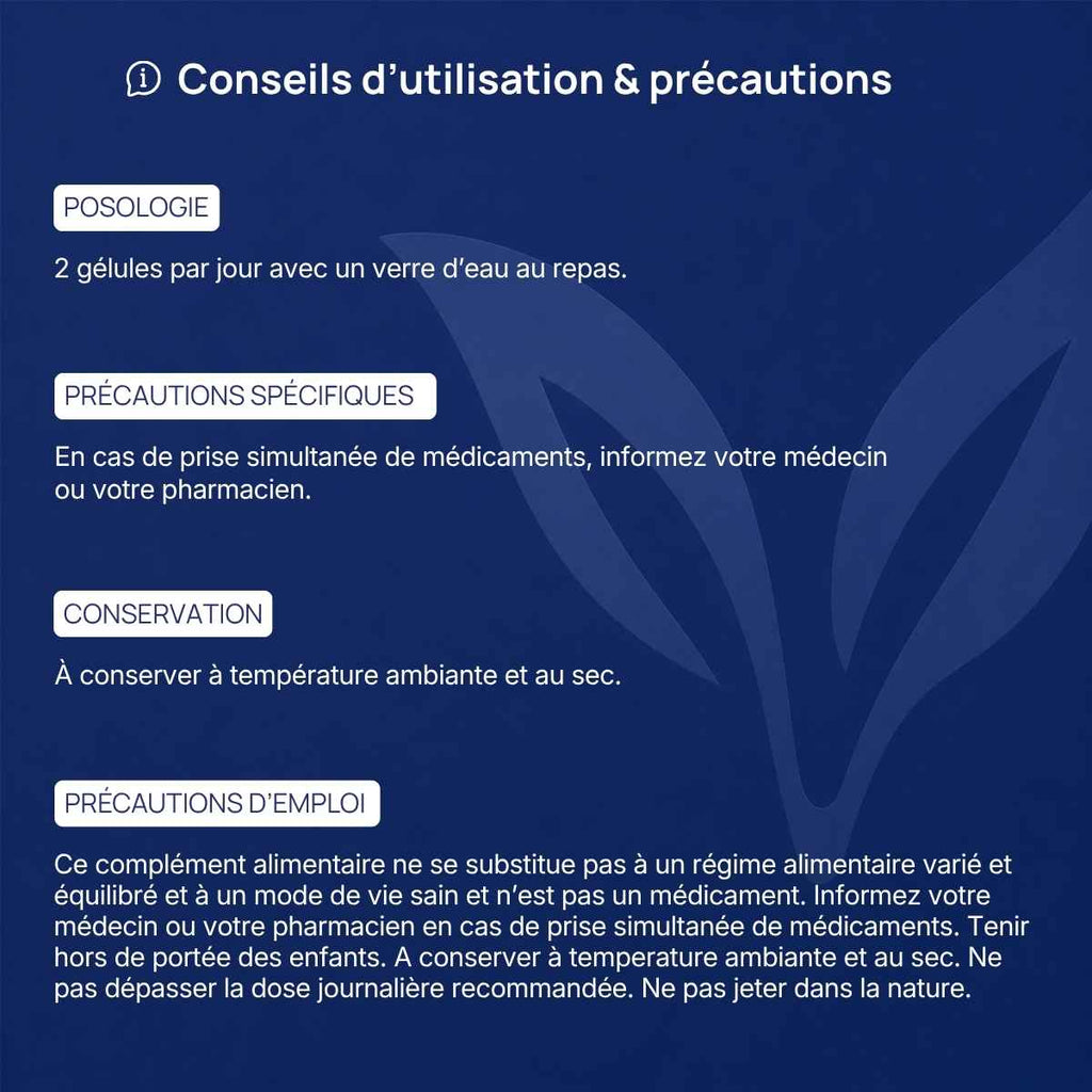 Conseils d'utilisation et précautions Perméavits Lepivits : posologie, précaution, conservation et mises en garde.