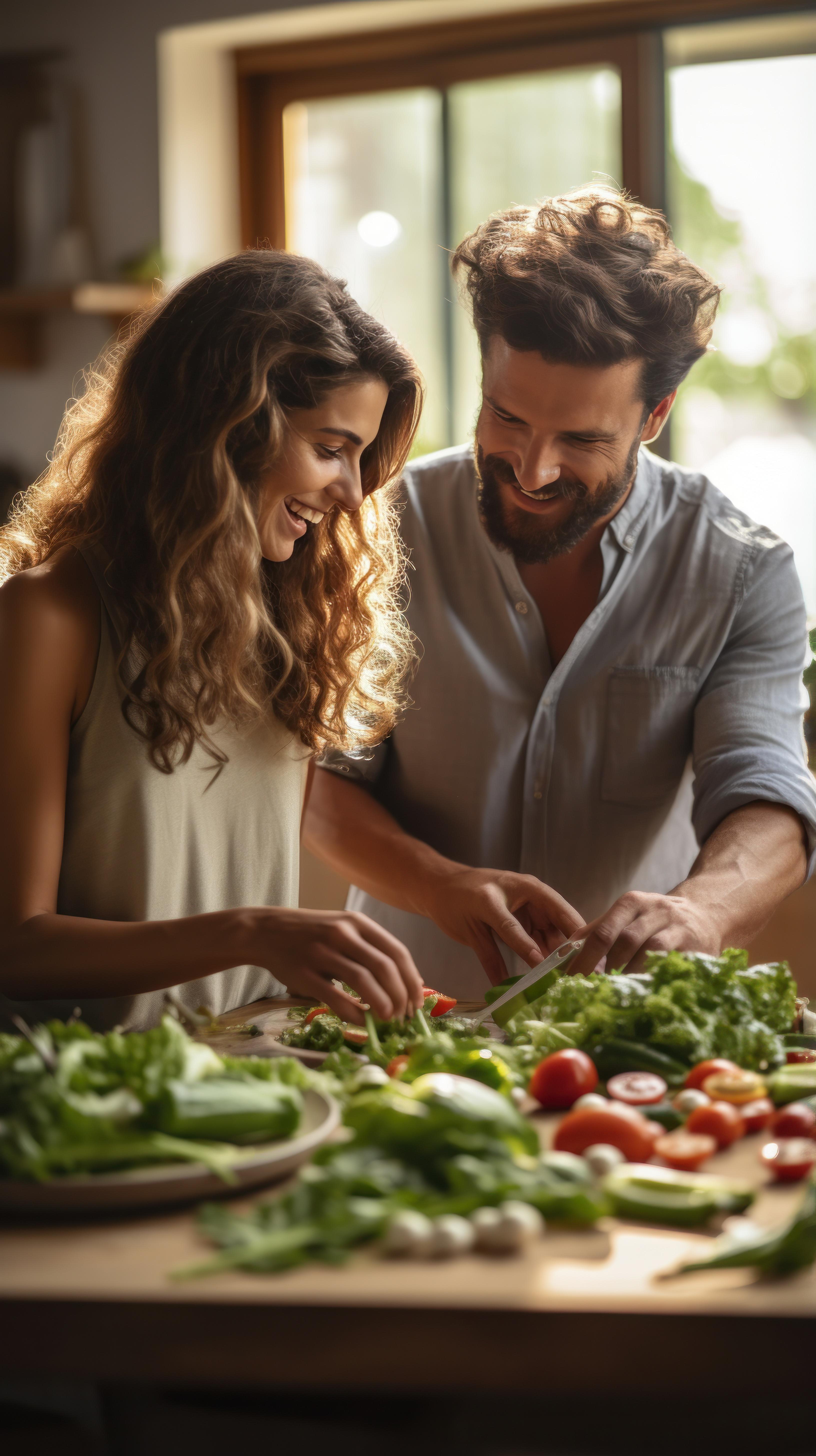Couple qui cuisine