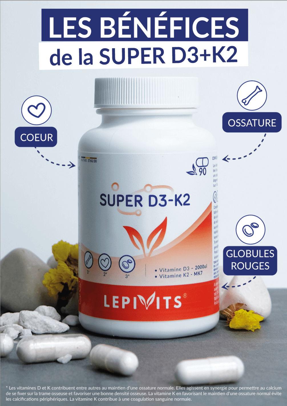 Bénéfices Super D3+K2