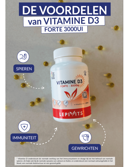 De voordelen van Vitamine D3 Forte 3000 UI De voordelen van Vitamine D3 Forte 3000 UI